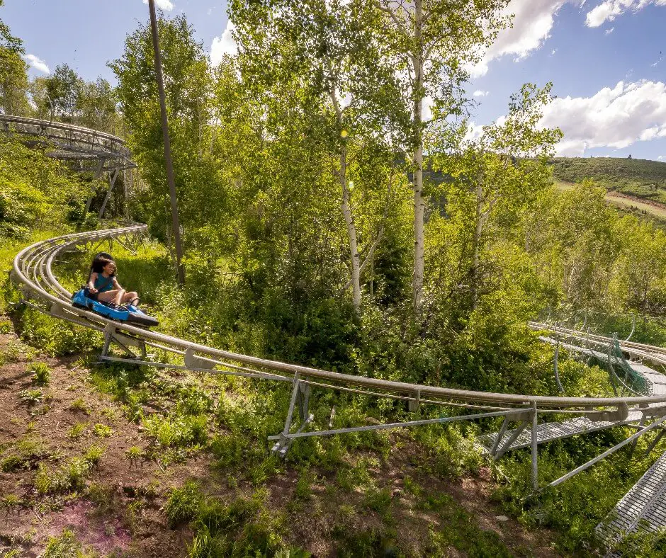 Park City Mountain Coaster located at the Park City Mountain Resort in Utah. 