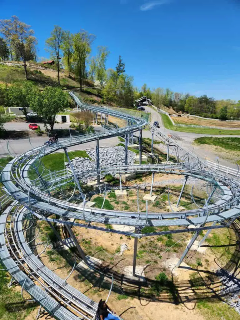 Wild Stallion Mountain Coaster at the SkyLand Ranch in Sevierville, Tennessee